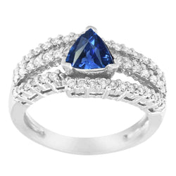 Naturale Ceylon Blu Zaffiro Anello