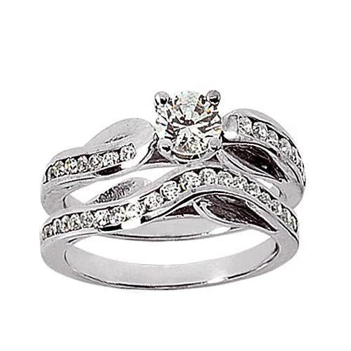 Nuovo Anello di fidanzamento con diamante incastonato 1.90 carati in oro bianco 14K - harrychadent.it