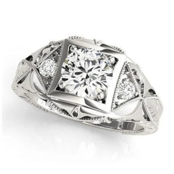 Nuovo anello con tre pietre da donna con diamanti da 1 carato in stile vintage