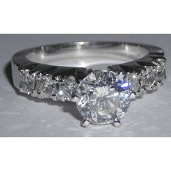Nuovo anello di fidanzamento in oro bianco 14K con diamante da 1.61 ct