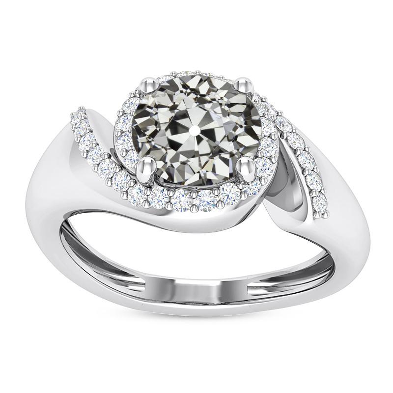 Old Mine Cut Halo Diamante Fancy Ring Gioielli in oro 6.50 carati - harrychadent.it