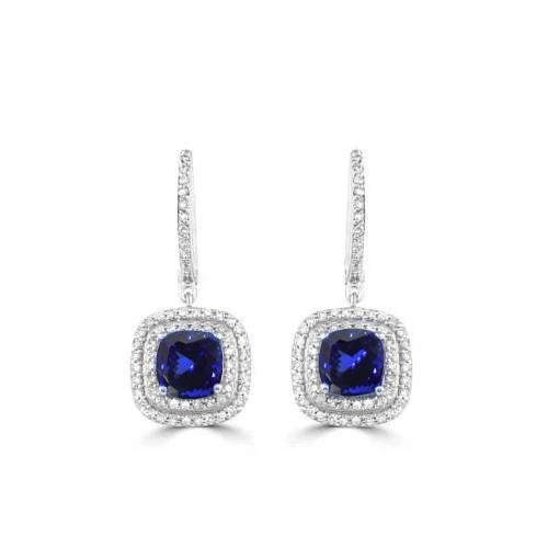 Orecchini Da Donna Pendenti Tanzanite 4 Ct Con Diamanti - harrychadent.it