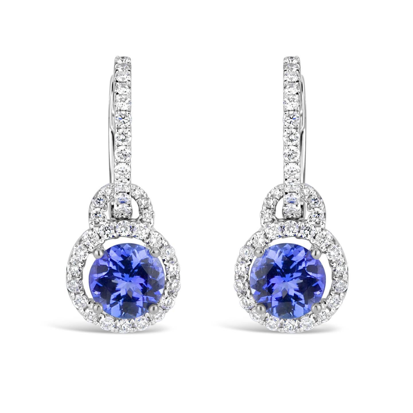 Orecchini Donna Pendenti Tanzanite 5.50 Carati Con Diamanti Novità - harrychadent.it