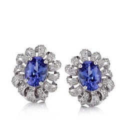 Orecchini Lady Studs in oro con tanzanite 3 ct e diamanti