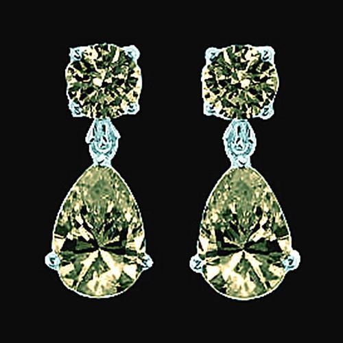 Orecchini Pendenti Diamanti Cognac 2.50 Carati Fancy Color - harrychadent.it