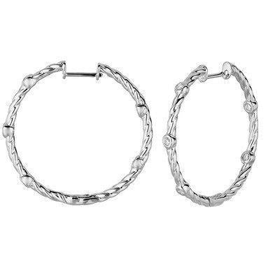 Orecchini a cerchio da donna con diamanti a taglio rotondo da 1,5 ct - harrychadent.it