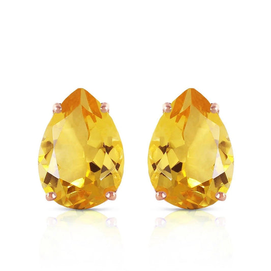 Orecchini a lobo con citrino da 41 ct. taglio a pera. in oro giallo 14K - harrychadent.it