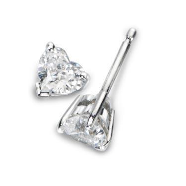 Orecchini a lobo con diamanti taglio cuore da 1,5 ct in oro bianco massiccio 14 carati - harrychadent.it