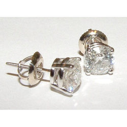 Orecchini a lobo in platino con diamante rotondo da 4.51 ct F Vvs1