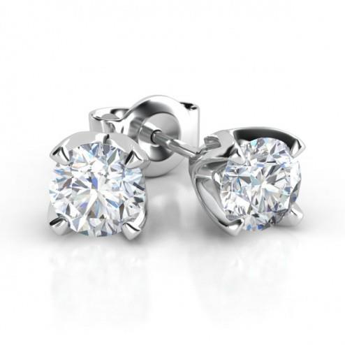 Orecchini con diamanti taglio brillante Orecchini 2 carati - harrychadent.it