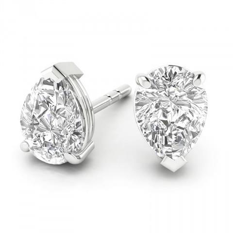 Orecchini da donna in oro massiccio con diamante taglio a pera da 1.60 carati - harrychadent.it