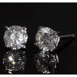 Orecchino A Forma di Diamanti Rotoni a Punta 1.80 Carati Bianco Oro 14k