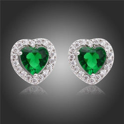 Orecchino Halo a perno con smeraldo verde da 4,70 ct e diamante