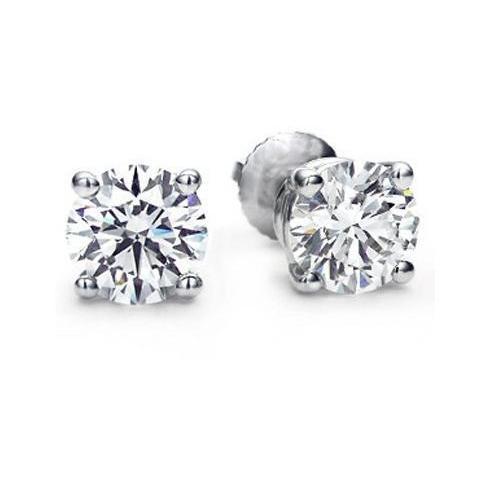 Orecchino a bottone con 4 diamanti da 2.90 ct - harrychadent.it