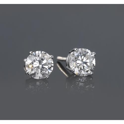 Orecchino a bottone con diamante da 1 carato taglio rotondo - harrychadent.it