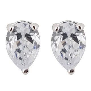 Orecchino a bottone con diamante taglio a pera a tre punte da 1,5 ct - harrychadent.it