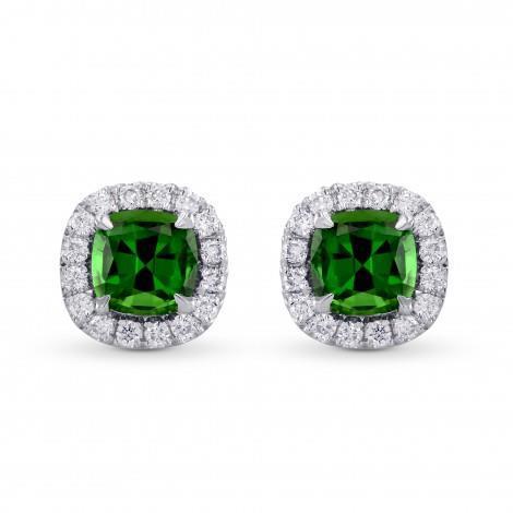 Orecchino a lobo con tormalina verde da 13,40 ct, oro bianco 14 carati - harrychadent.it