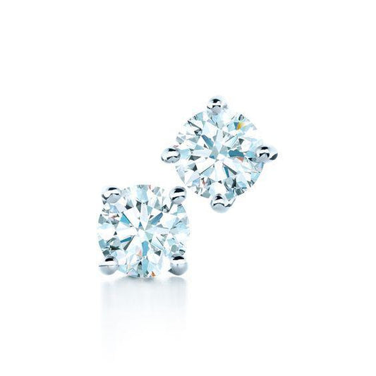 Orecchino a perno con diamante 1,70 carati in oro bianco taglio brillante rotondo - harrychadent.it