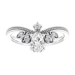 Pera vecchio minatore Diamante Ring Enhancer stile in rilievo 2,75 carati gioielli