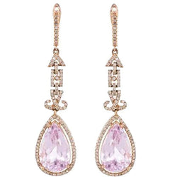 Rosa Kunzite Orecchini
