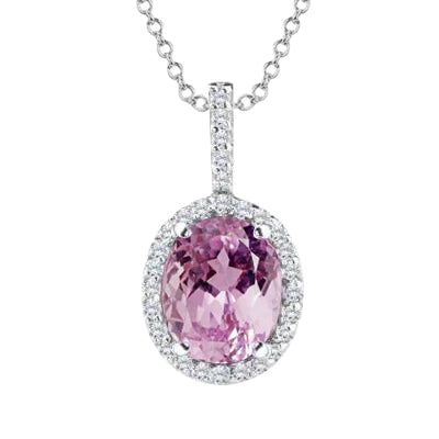 Rosa Kunzite Pendente