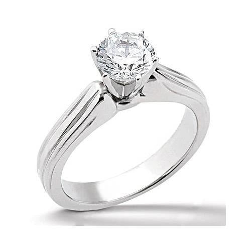 Round Solitaire 1.51 Ct. Diamond Engagement Ring White Gold 14K - harrychadent.it