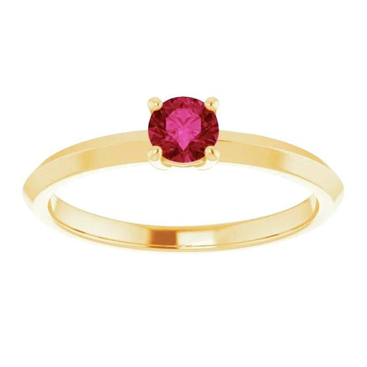 Rubino da 1,25 carati con anello solitario in oro giallo 14 carati - harrychadent.it