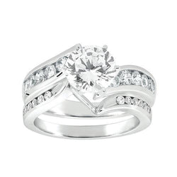 Set di anelli di fidanzamento con diamanti 1.75 carati