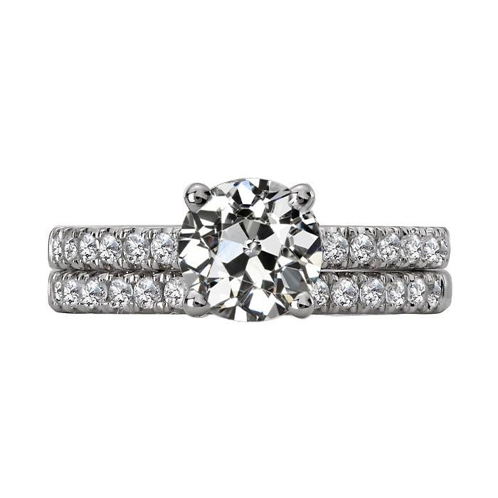 Set di anelli di fidanzamento in oro con diamanti a taglio antico in miniera, 4,50 carati - harrychadent.it