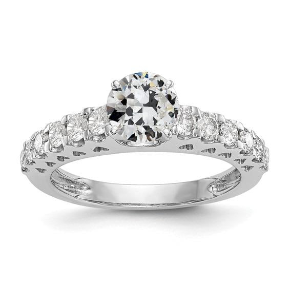Set di gioielli in oro 14k con anello rotondo con diamanti a taglio vecchio miniera 3 carati - harrychadent.it