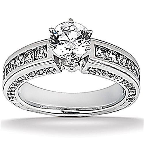 Set di gruppo musicale di fidanzamento con diamante Anello in oro 3.50 carati - harrychadent.it