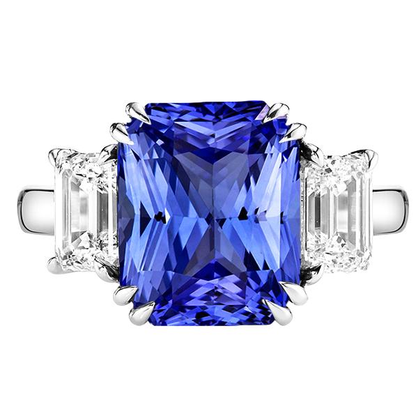 Smeraldo Diamante Gioielli 3 Pietra Anello Zaffiro Radiante 5 Carati - harrychadent.it