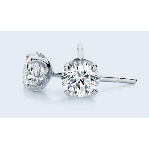 Solitaire Prong Set Diamanti Tondi 1.60 Carati Orecchini Gioielli - harrychadent.it