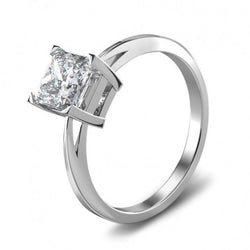 Solitaire Radiant Cut 2,25 carati splendido anello di fidanzamento con diamante