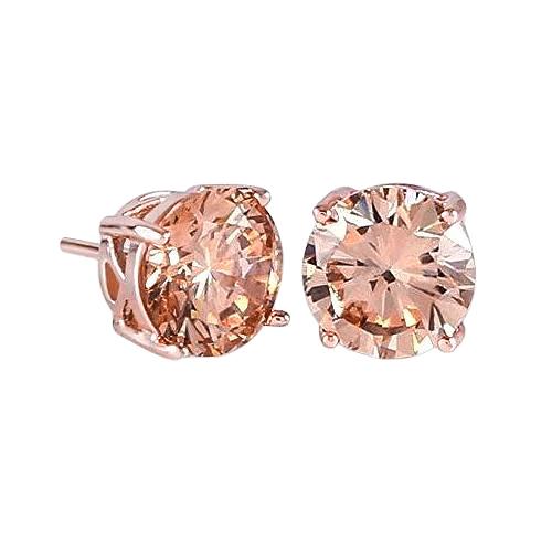 Solitario Morganite 16.50 Ct Orecchini da donna in oro rosa 14K - harrychadent.it