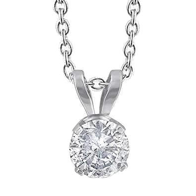 Solitario a forma di diamante rotondo collana pendente da donna 1.50 carati - harrychadent.it