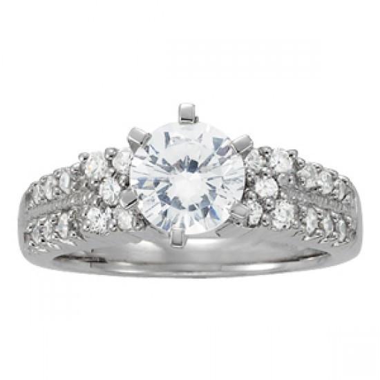 Solitario con accenti 2 carati diamante anello fantasia di fidanzamento oro 14k - harrychadent.it