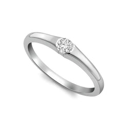 Solitario con anello di fidanzamento con diamante a taglio rotondo scintillante da 1,25 ct