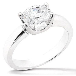 Solitario con anello di fidanzamento con diamante ovale fantasia da 2.01 ct