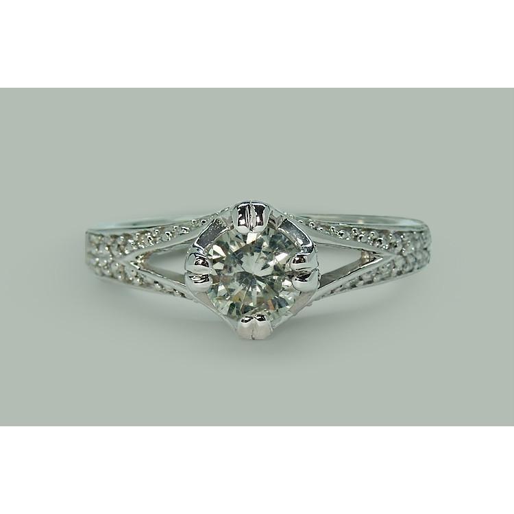 Solitario con diamante a gambo diviso con accenti anello di fidanzamento 1.65 carati - harrychadent.it