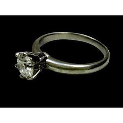 Solitario di diamanti da 1 carato con 14K gioielli di anello di fidanzamento in oro bianco Carta Nuovo