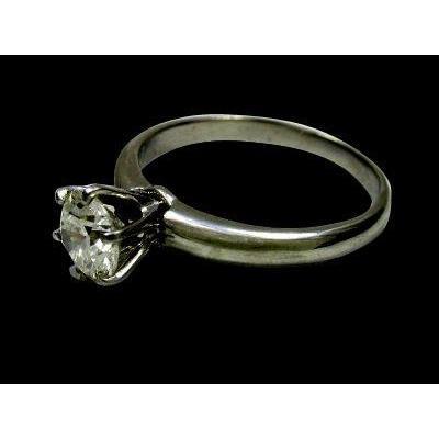 Solitario di diamanti da 1 carato con 14 gioielli di anello di fidanzamento in oro bianco Carta Nuovo - harrychadent.it