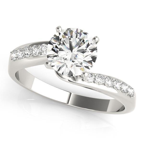 Solitario di gioielli con anello di fidanzamento con diamanti rotondi da 1.20 carati con accenti - harrychadent.it