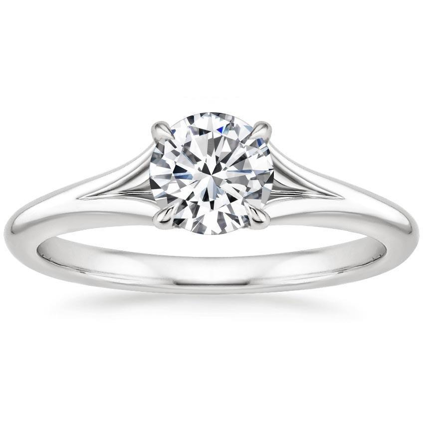 Solitario rotondo 1,25 ct. Anello di fidanzamento con diamante oro bianco 14K - harrychadent.it