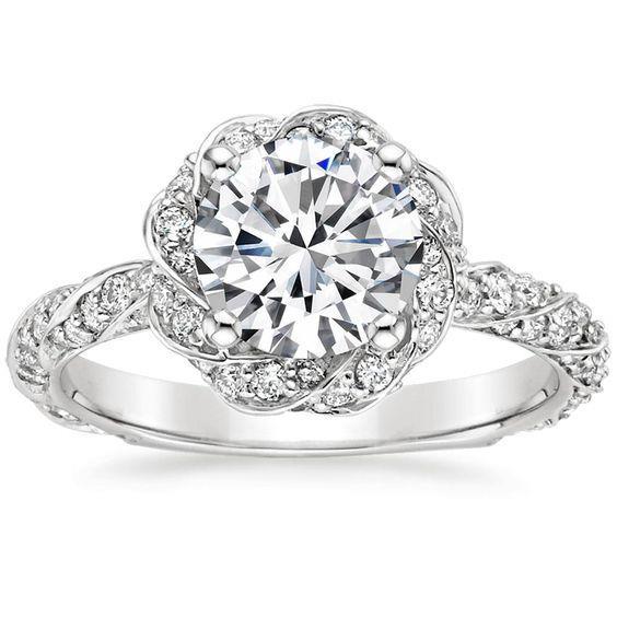 Sparkling Round Diamond Engagement Ring 6.00 Carats White Gold 14K - harrychadent.it