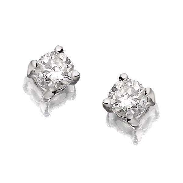 Splendidi orecchini a lobo con diamanti da 1,10 carati in oro bianco 14K - harrychadent.it