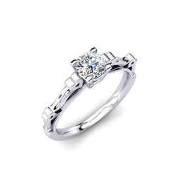 Splendido anello di fidanzamento con diamante rotondo taglio brillante da 1.60 ct