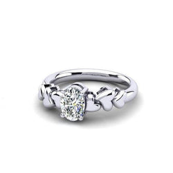 Splendido anello di fidanzamento con diamante solitario taglio ovale da 1.75 ct