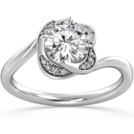 Splendido diamante rotondo da 2,50 carati con anello di fidanzamento in oro bianco 14 carati - harrychadent.it