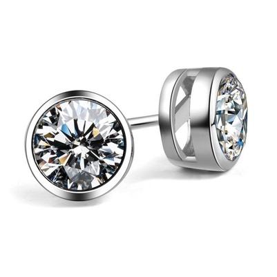 Splendido orecchino da donna con diamanti a 3 carati in oro bianco 14K - harrychadent.it